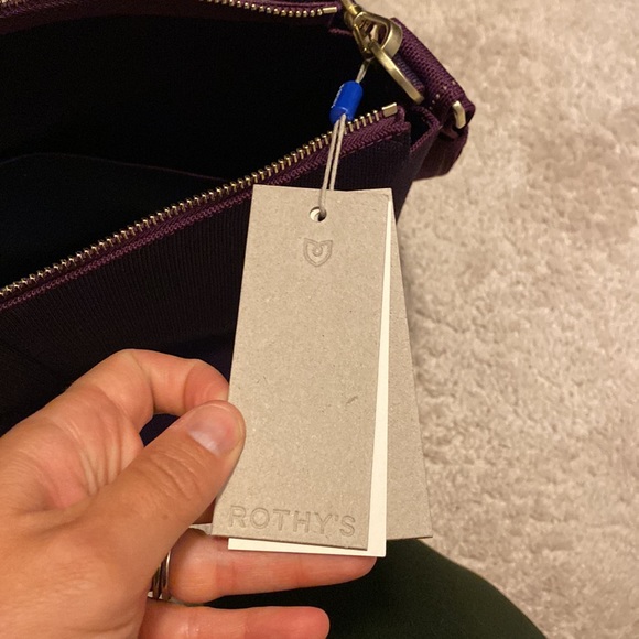 NIB Rothys Dark Aubergine Mini Zip Bucket - Picture 2 of 5